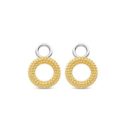 TI SENTO - GOLD PLATED TEXTURED EAR CHARMS