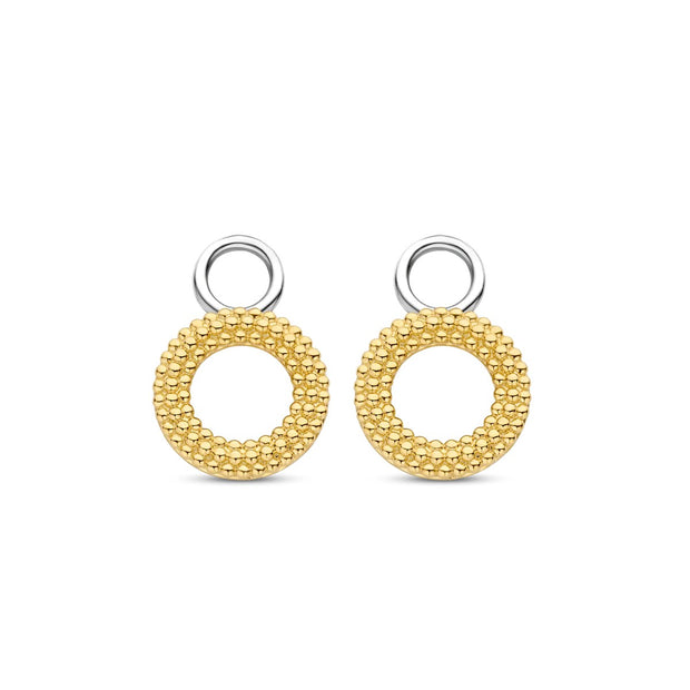 TI SENTO - GOLD PLATED TEXTURED EAR CHARMS