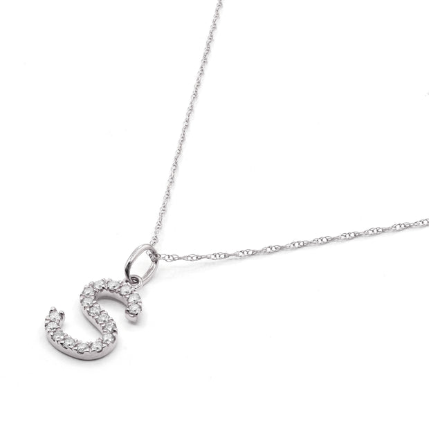 DIAMOND INITIAL 'S' PENDANT