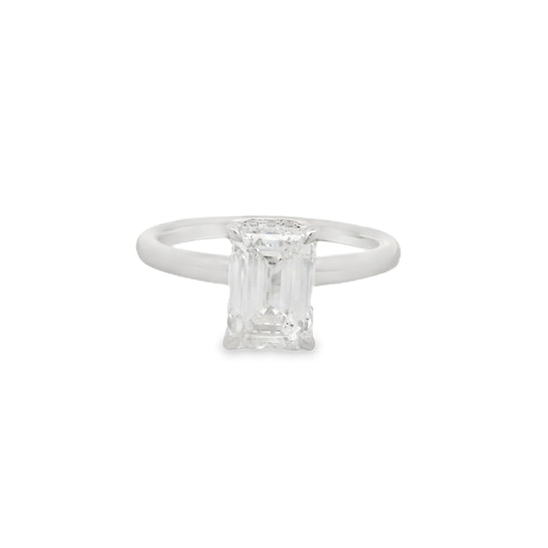 DIAMOND ENGAGEMENT RING - 2 CT EMERALD CUT CENTER