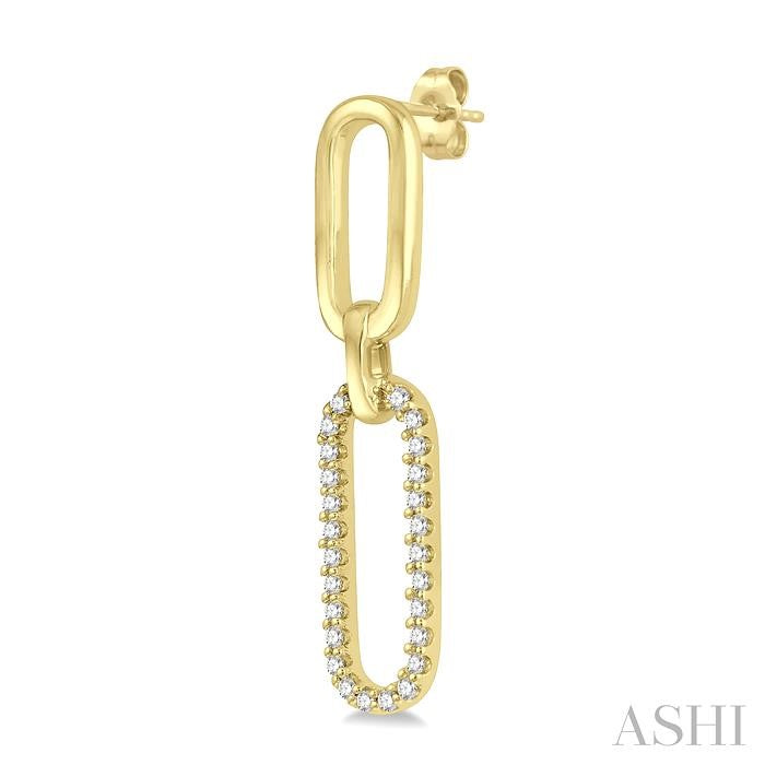 ASHI - DIAMOND PAPERCLIP EARRINGS