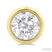 ASHI - ROUND DIAMOND STUD EARRINGS -  1/5 CT