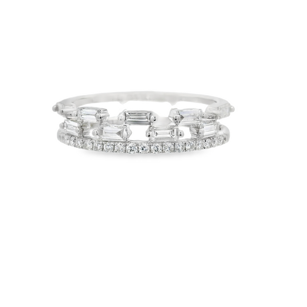 3 ROW DIAMOND RING