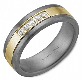 CROWN RING - MENS DIAMOND BAND