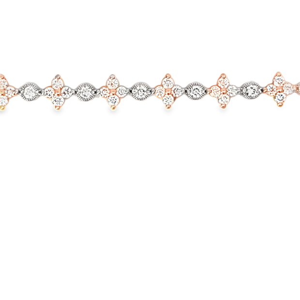 DIAMOND FLOWER TENNIS BRACELET