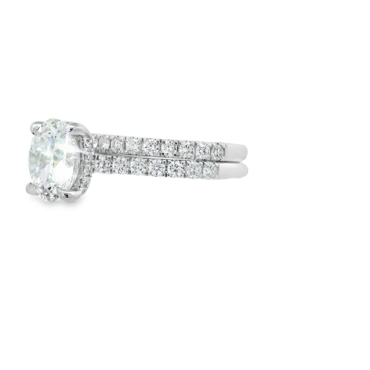 DIAMOND WEDDING SET - 3 CT ROUND CENTER