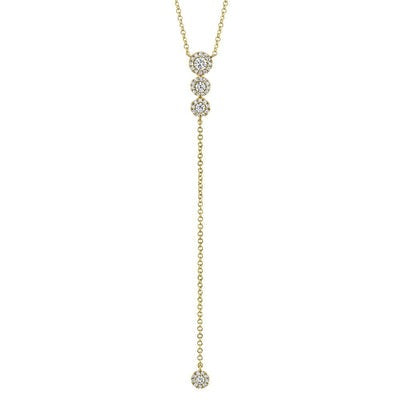 Shy Creation - Diamond Lariat Necklace