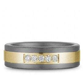 CROWN RING - MENS DIAMOND BAND