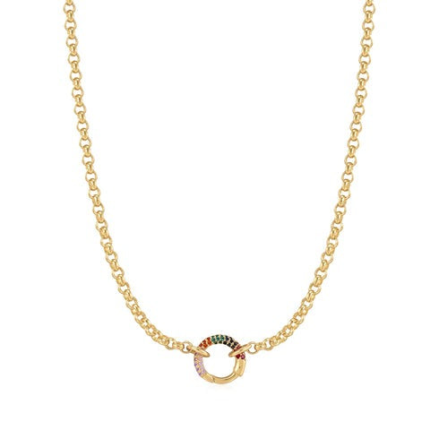 ANIA HAIE - RAINBOW CHARM CONNECTOR CHAIN NECKLACE