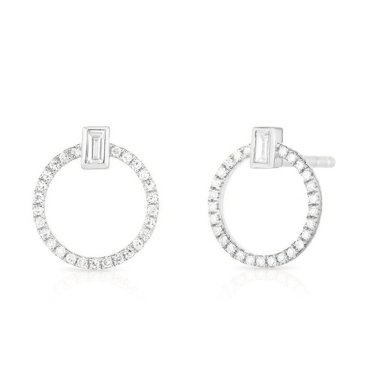 DIAMOND OPEN CIRCLE EARRINGS