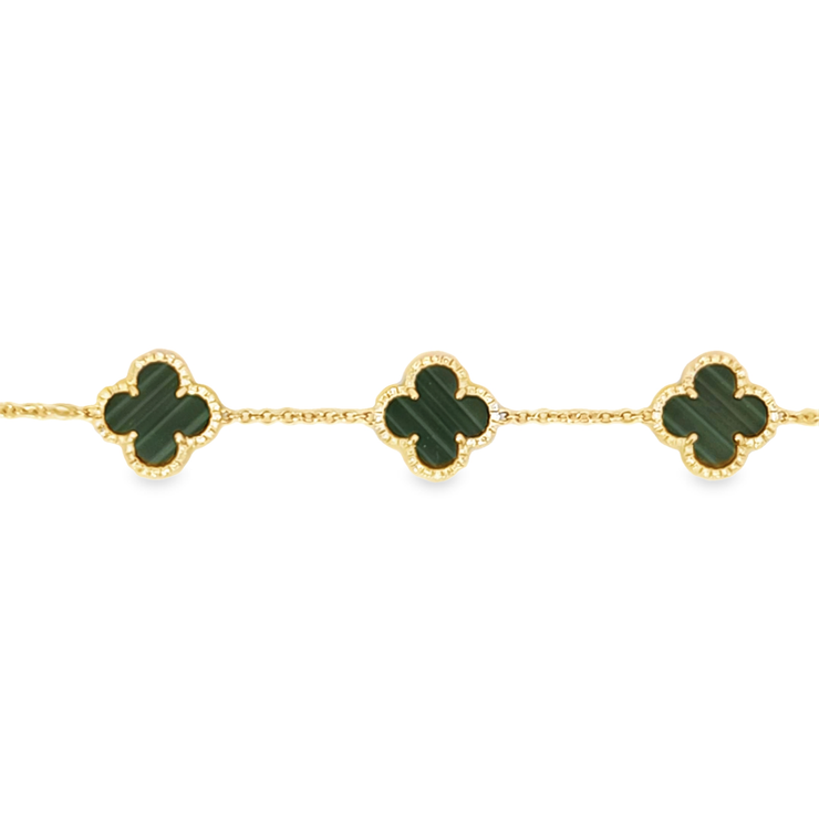 MALACHITE CLOVER BRACELET