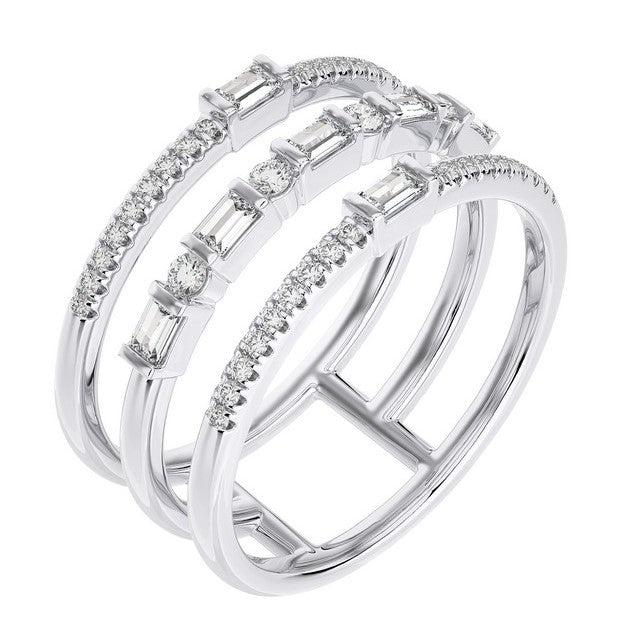 3 ROW DIAMOND RING