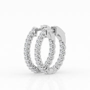 DIAMOND IN & OUT HOOP EARRINGS