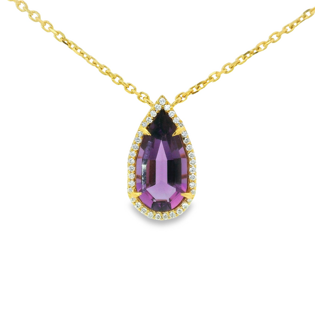 AMETHYST & DIAMOND NECKLACE