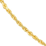 YELLOW GOLD SOLID ROPE CHAIN 22"