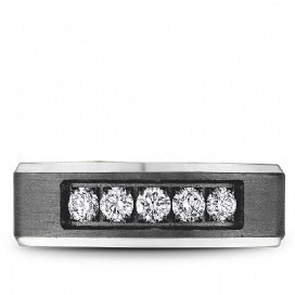 CROWN RING - MENS DIAMOND BAND