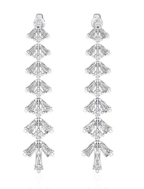 DIAMOND BAGUETTE DANGLE EARRINGS