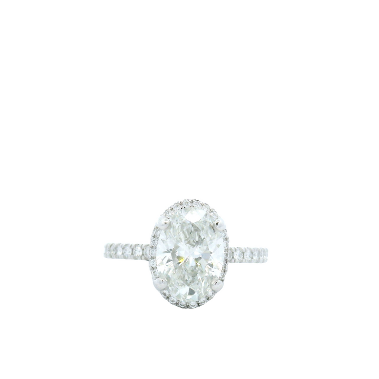 DIAMOND ENGAGEMENT RING – 2.5 CT OVAL CENTER