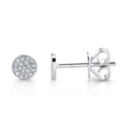 Shy Creation - WHITE GOLD DIAMOND PAVE STUDS