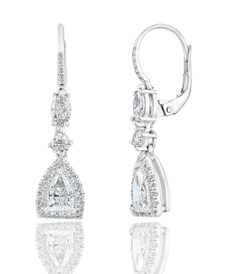 TRILLIAN DIAMOND DANGLE EARRINGS