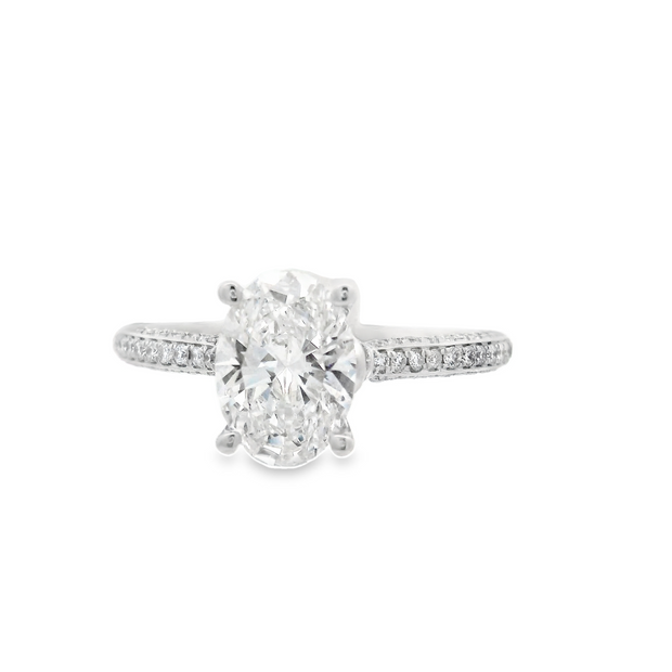 DIAMOND ENGAGEMENT RING – 1.5 CT OVAL CENTER