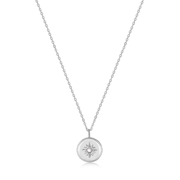 ANIA HAIE - STERLING SILVER MOTHER OF PEARL SUN NECKLACE