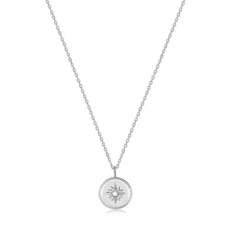 ANIA HAIE - STERLING SILVER MOTHER OF PEARL SUN NECKLACE