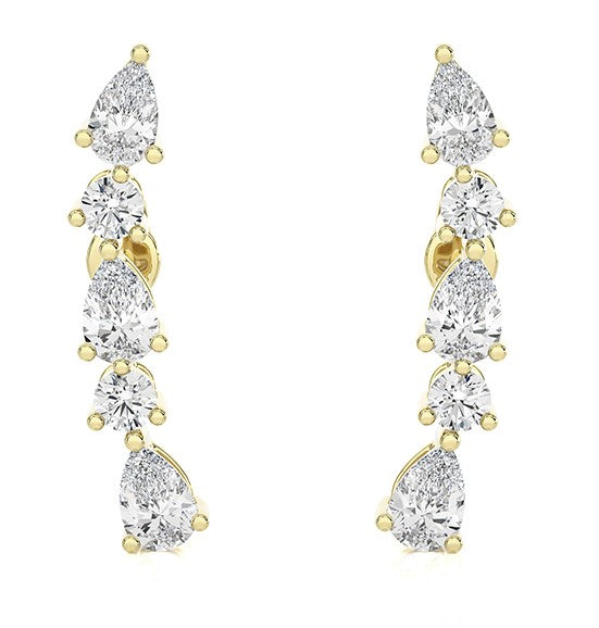 PEAR DIAMOND EAR CRAWLER