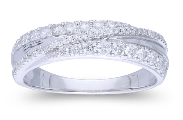 WIDE BAND DIAMOND RING