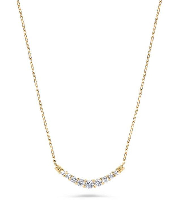 DIAMOND CURVED BAR PENDANT