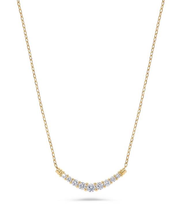 DIAMOND CURVED BAR PENDANT