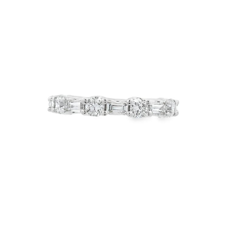 ALTERNATING SHAPES DIAMOND WEDDING BAND