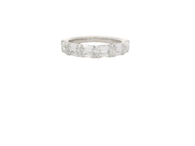 HENRI DAUSSI - WHITE GOLD CUSHION DIAMOND RING