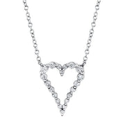 Shy Creation - Open Heart Diamond Pendant