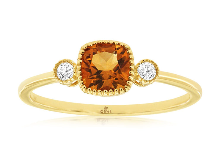 CITRINE & DIAMOND RING