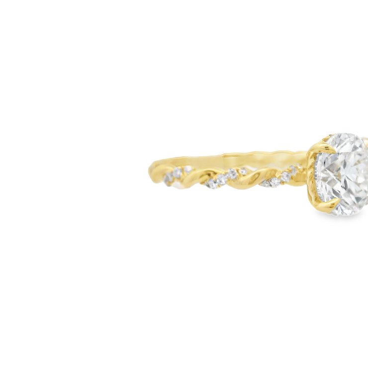 TWIST SHANK DIAMOND ENGAGEMENT RING