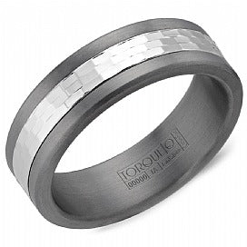 CROWN RING – TANTALUM & WHITE GOLD BAND