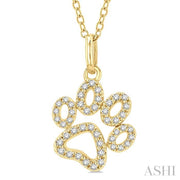 ASHI - DIAMOND DOG PAWPRINT PENDANT