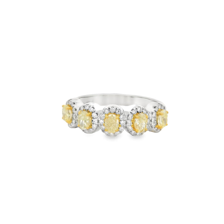 YELLOW DIAMOND 5 STONE RING