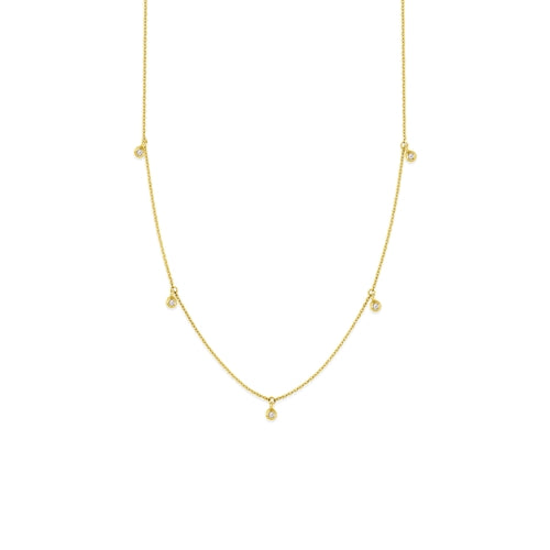 YELLOW GOLD DIAMOND NECKLACE