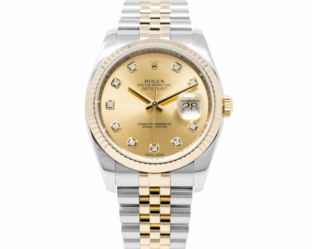 2011 Rolex Datejust - Champagne Diamond Dial