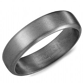 CROWN RING - SANDPAPER TANTALUM BAND