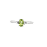 Peridot & Diamond Ring