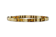 Skylar Paige - GRANDMA - Morse Code Tila Beaded Bracelet - Terrific Tortoise