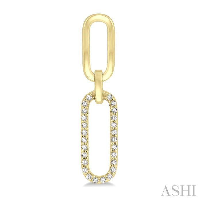 ASHI - DIAMOND PAPERCLIP EARRINGS