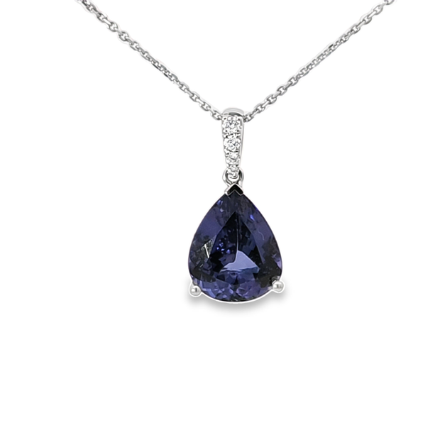 TANZANITE & DIAMOND PENDANT