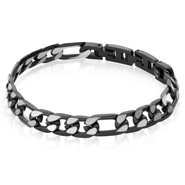 9.4MM FIGARO LINK CHAIN BRACELET