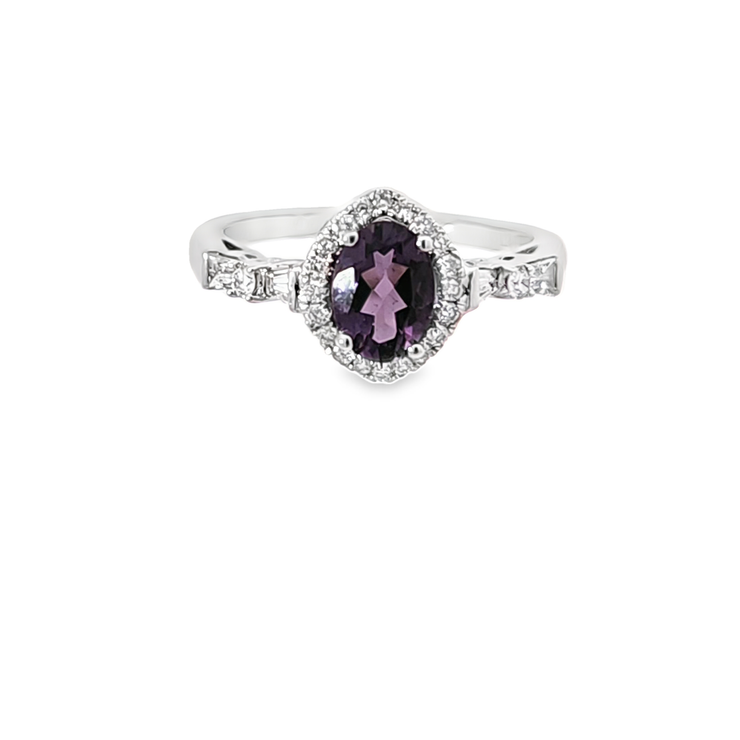 AMETHYST & DIAMOND RING