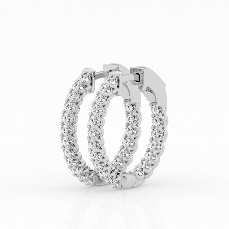 IN & OUT DIAMOND HOOP EARRINGS