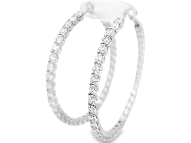 IN & OUT DIAMOND HOOP EARRINGS - 10 3/4 CT